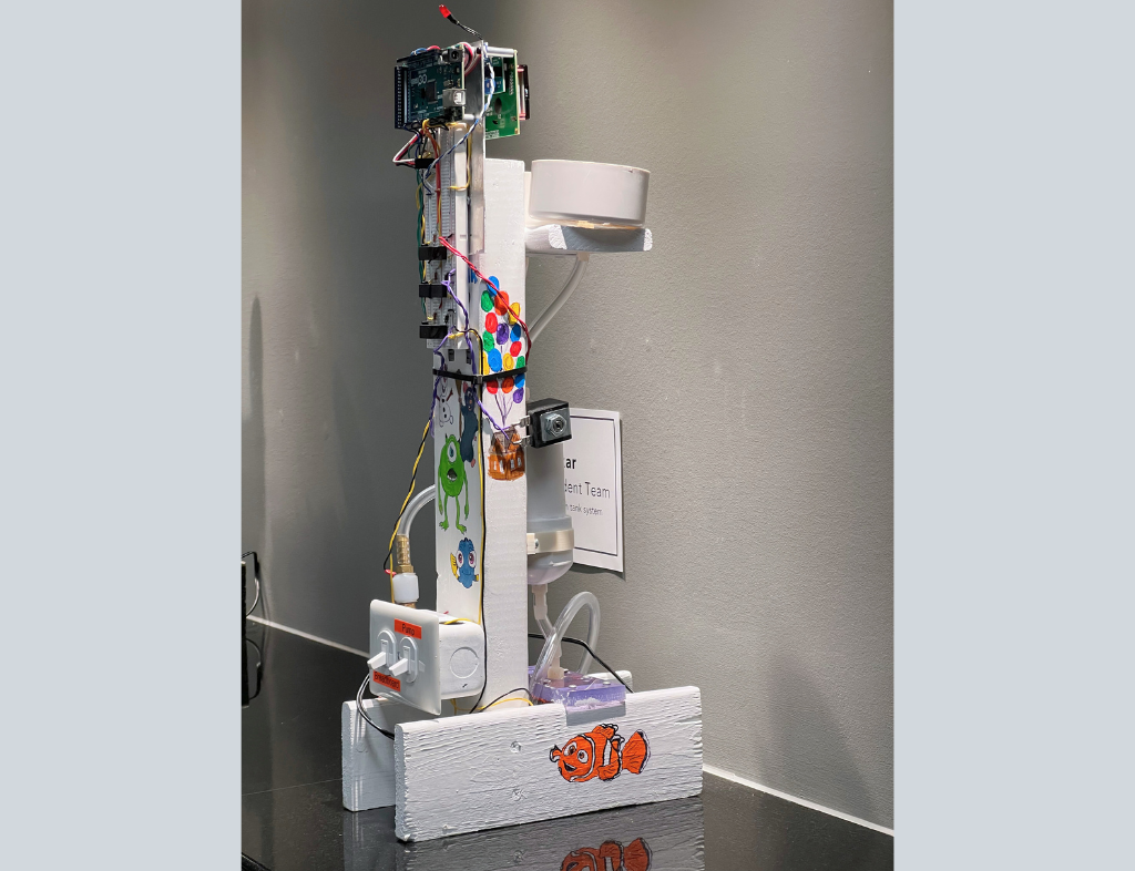 'Pixar' by Engineering team showing side view of artwork